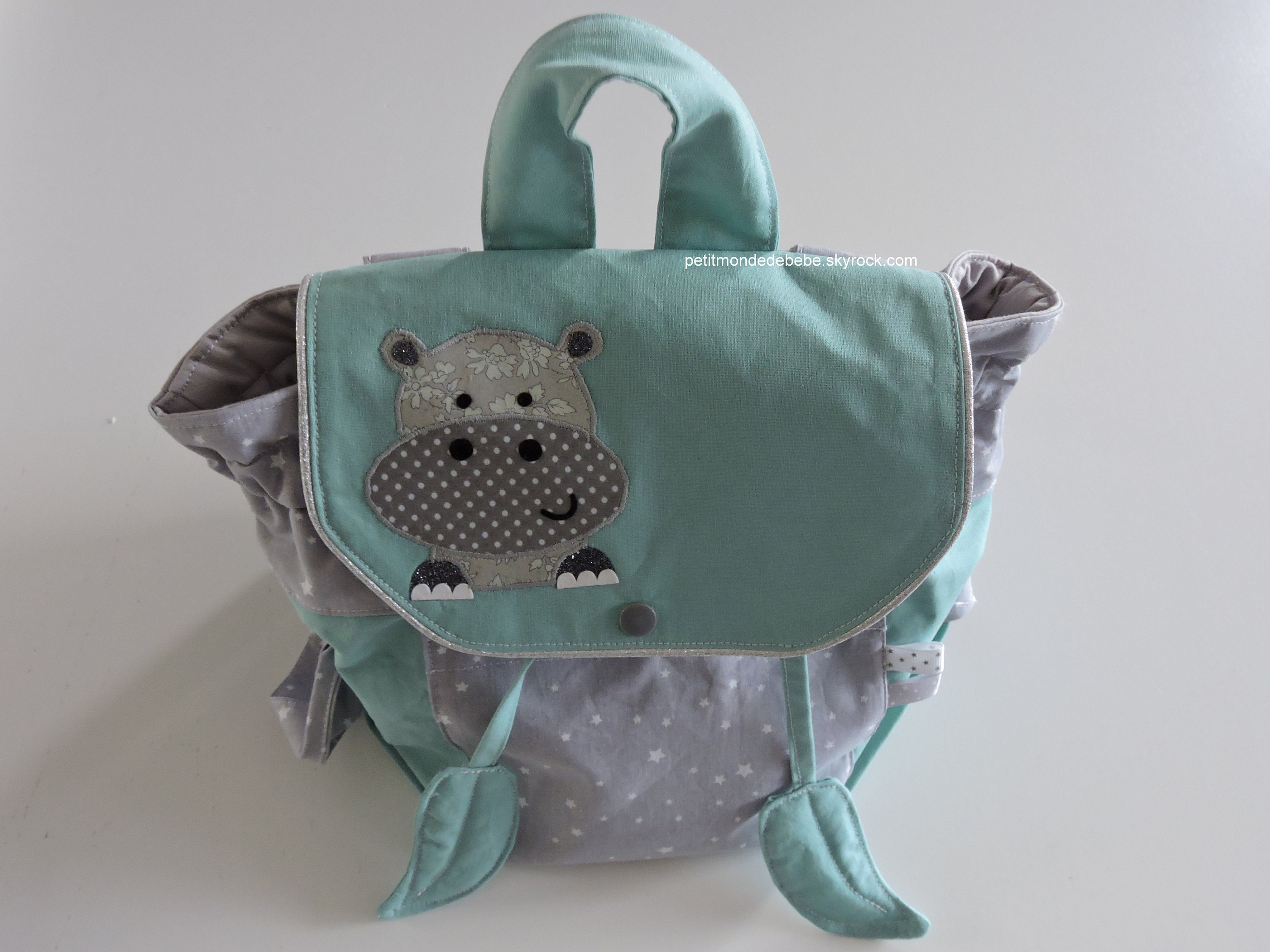 Sac à Maman Hippo Modèle Modèle 3 COULEUR Bleu, vert