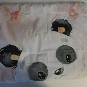 Baby blanket / customizable blanket / panda baby blanket / cotton & minky baby blanket