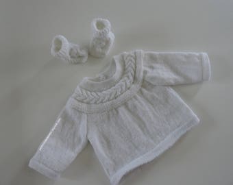 Wool brewing set - these hand-knitted matching slippers (to order)