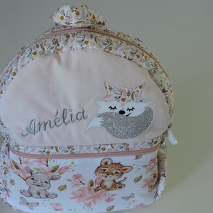 Personalized backpack / babies / children / jungle animals / cotton fabrics