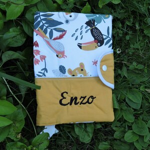 funda para libreta personalizada / bebes / niños / selva / telas de algodón