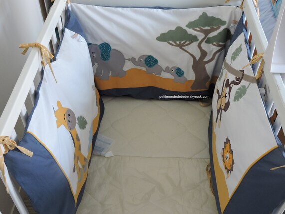 Tour De Lit Pour Bebe Sur Le Theme De La Savane Etsy