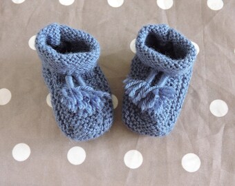 Blau Booties 0/3 Monate