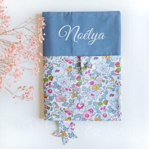 Liberty Betsy porseleinen gezondheidsboekbeschermer, geboortecadeau, gepersonaliseerd gezondheidsboek, aanpasbaar cadeau, Liberty-patroon