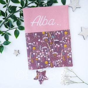 Protege el viejo libro de salud rosa, Regalo de nacimiento, Libro de salud personalizado, Regalo personalizable