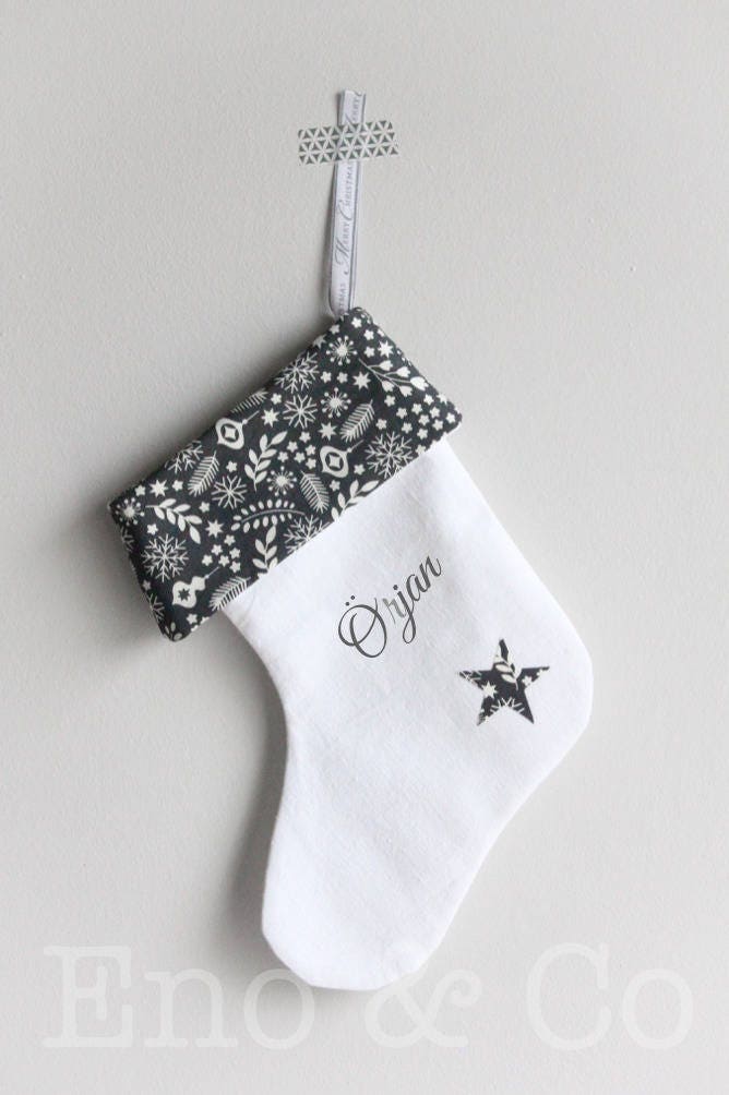 Chaussette Noël, Chaussette de Botte Décoration Chaussette Noël Personnalisée, Personnalisable