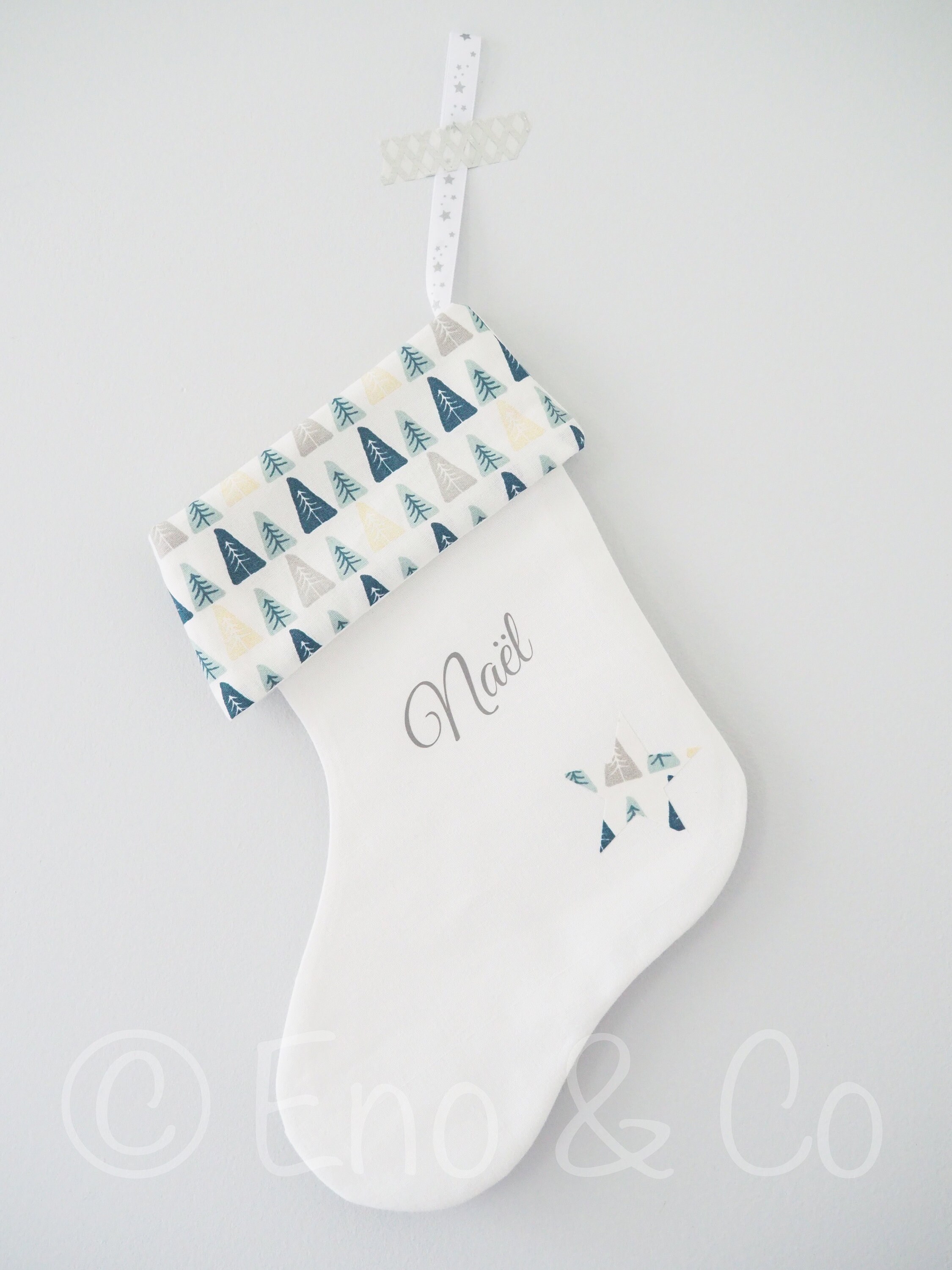 Chaussette Noël, Chaussette de Botte Décoration Chaussette Noël Personnalisée, Personnalisable,