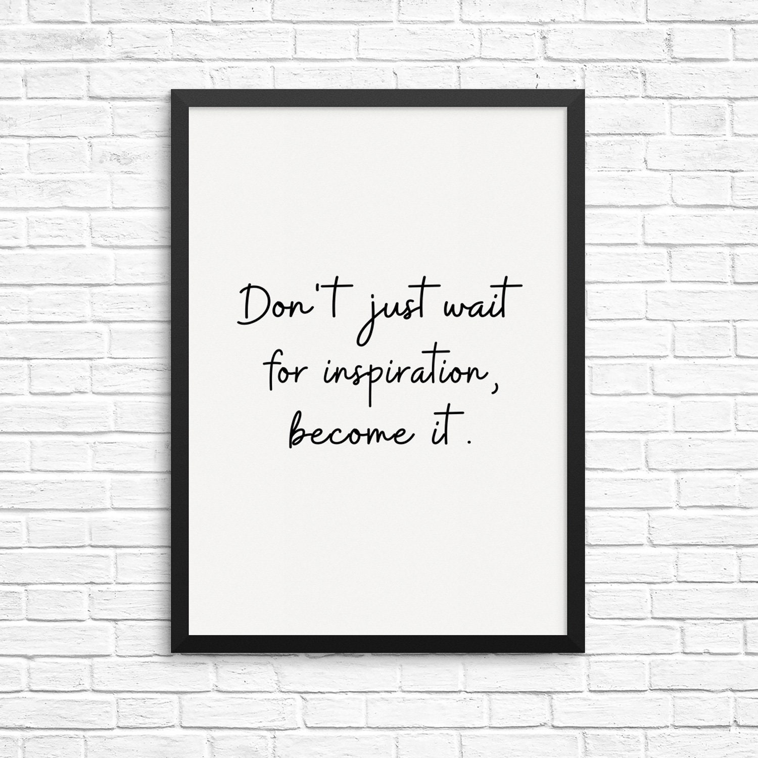 Inspirational Quote Wall Poster Art Print Don't Just Etsy