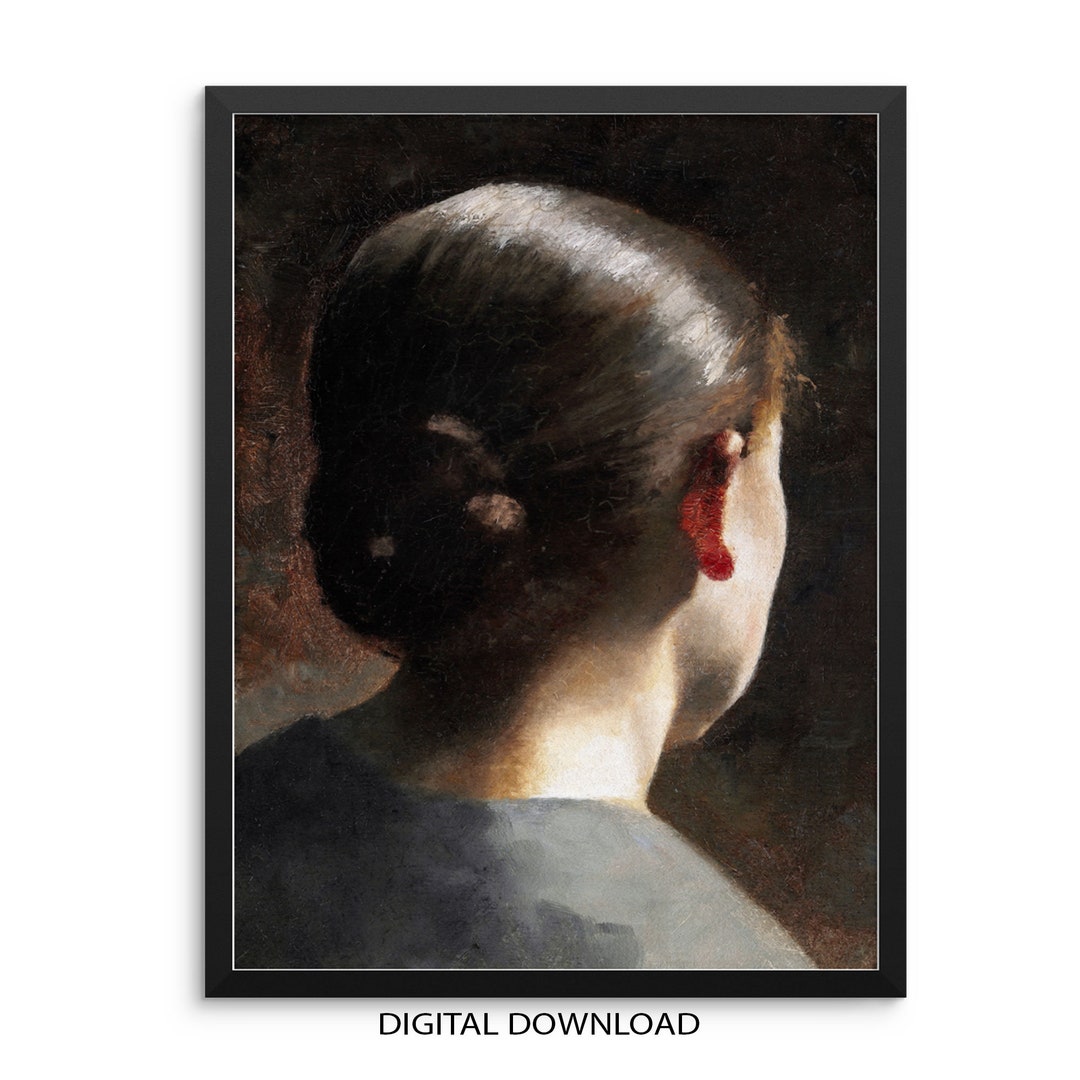 Woman Portrait Classic Oil Painting Art Print | Female Vintage Poster ...