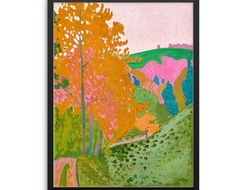 Cuno Amiet Colorful Landscape Art Print Vintage Abstract Scenery Painting |DIGITAL DOWNLOAD| Eclectic Art for Living Room Gallery Wall Decor