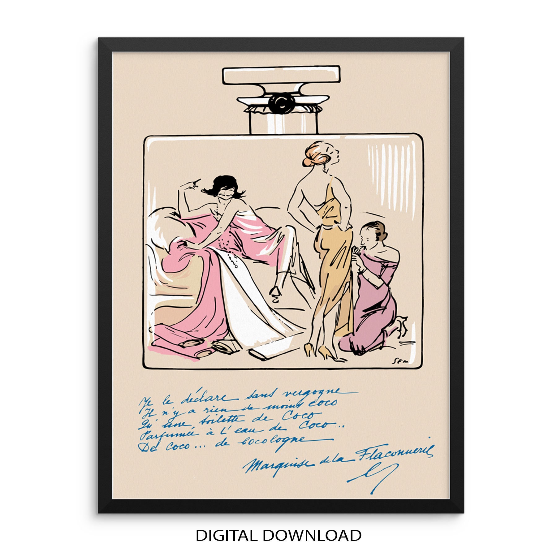 Coco mademoiselle print - Etsy Polska