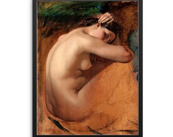 Figurative Woman Painting Study of a Female Nude Art Print | DIGITAL DOWNLOAD | Henri Lehman Vintage Artwork for Gallery Wall Decor