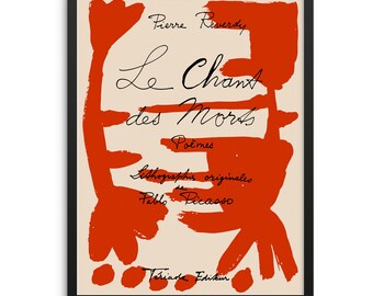 Picasso Le Chant des Morts Gallery Exhibition Art Print Abstract Poster |DIGITAL DOWNLOAD| Eclectic Colorful Artwork for Living Room Decor