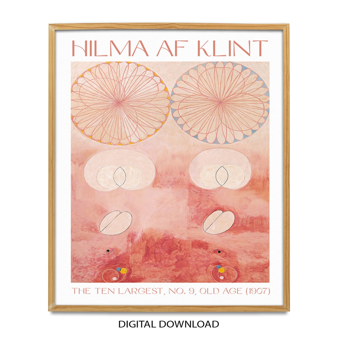 Poster D'art Hilma Af Klint - Œuvre 'No. 9 Old Age' 1907 - Plusieurs Tailles (12x16 à 24x36), Neuf, Imprimé En Irlande