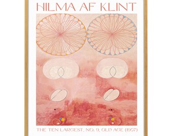 Hilma Af Klint No. 9 Old Age Exhibition Art Print | DIGITAL DOWNLOAD | Pink Abstract Poster | Pastel Colors Artwork for Gallery Wall Decor