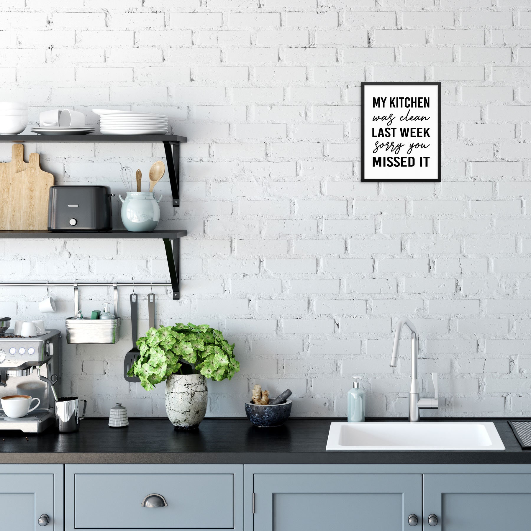 Funny Kitchen Quote Wall Decor Art Print Poster My Kitchen Etsy