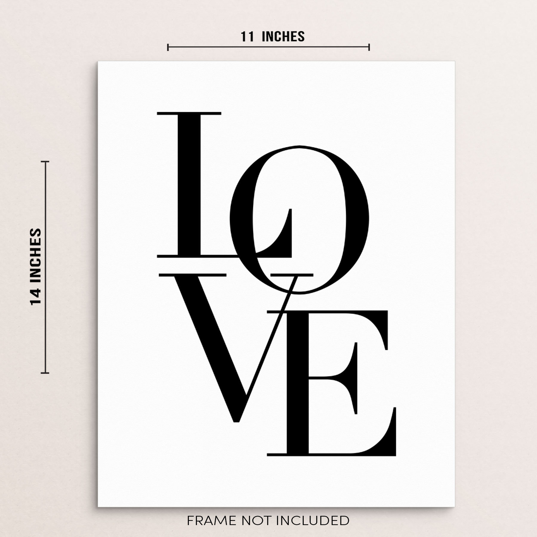 Typography Love Quote Wall Decor Art Print Poster Etsy