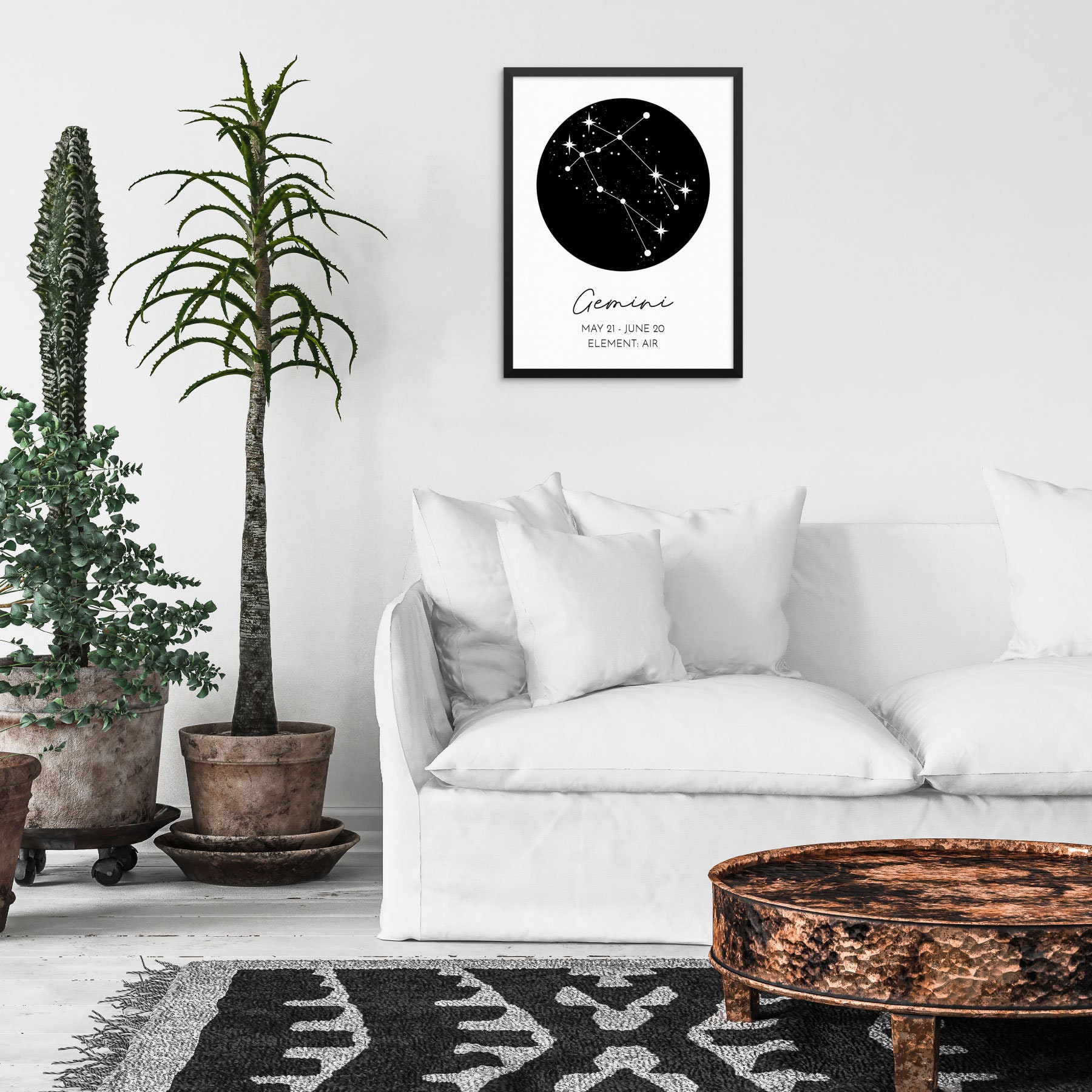 GEMINI Constellation Art Print Astrological Zodiac Sign DIGITAL ...