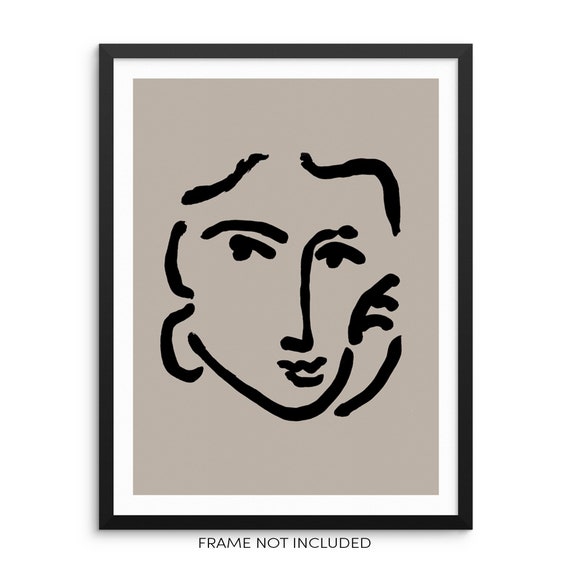 Henri Matisse Visage Line Drawing Art Print 11x14 - Etsy