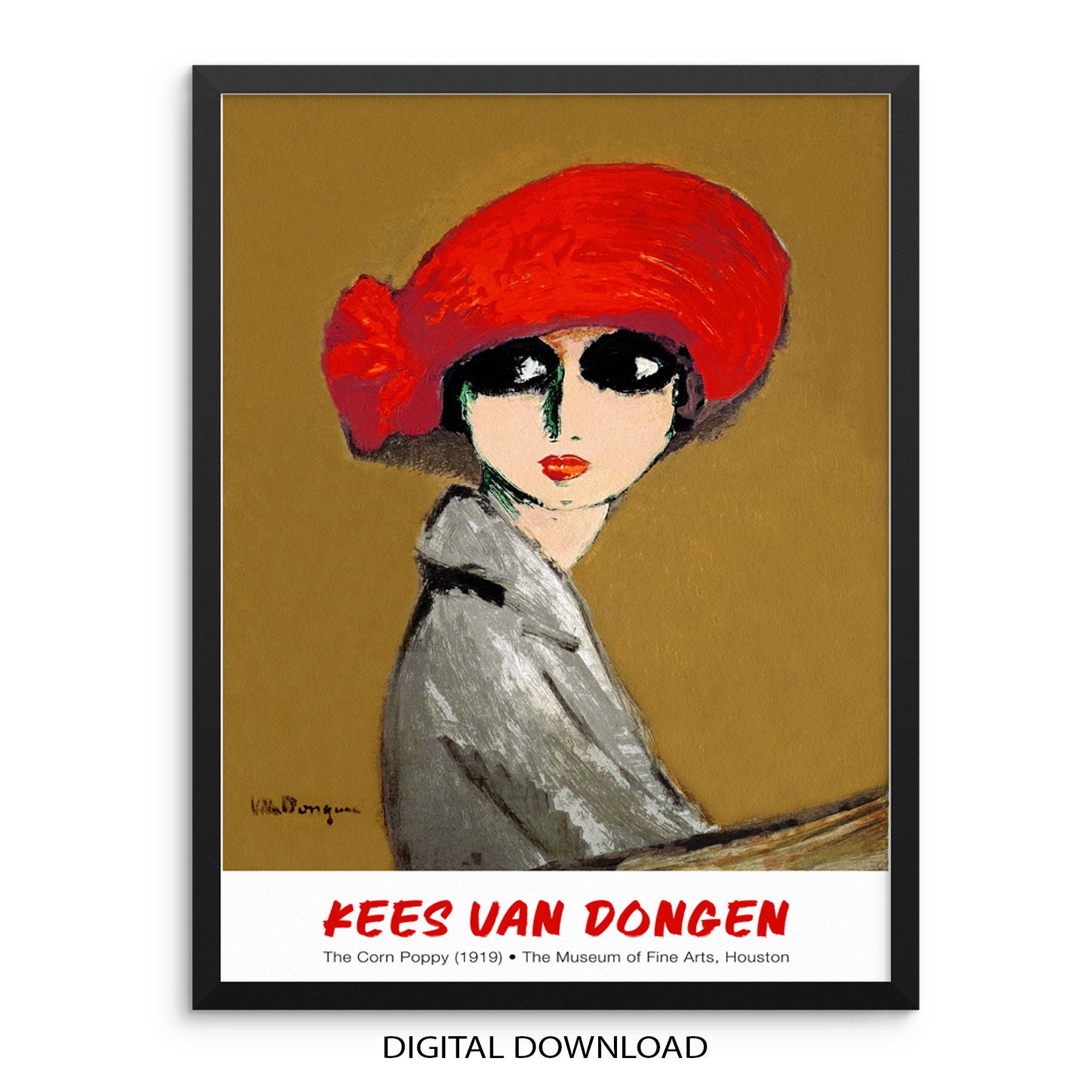 The Corn Poppy Art Print Kees Van Dongen Gallery Wall Exhibition