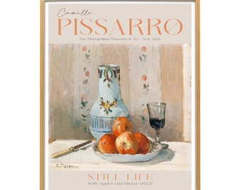 Camille Pissarro Still Life Exhibition Art Print | Vintage European Poster | DIGITAL DOWNLOAD | Soft Colors Artwork for Gallery Wall Decor