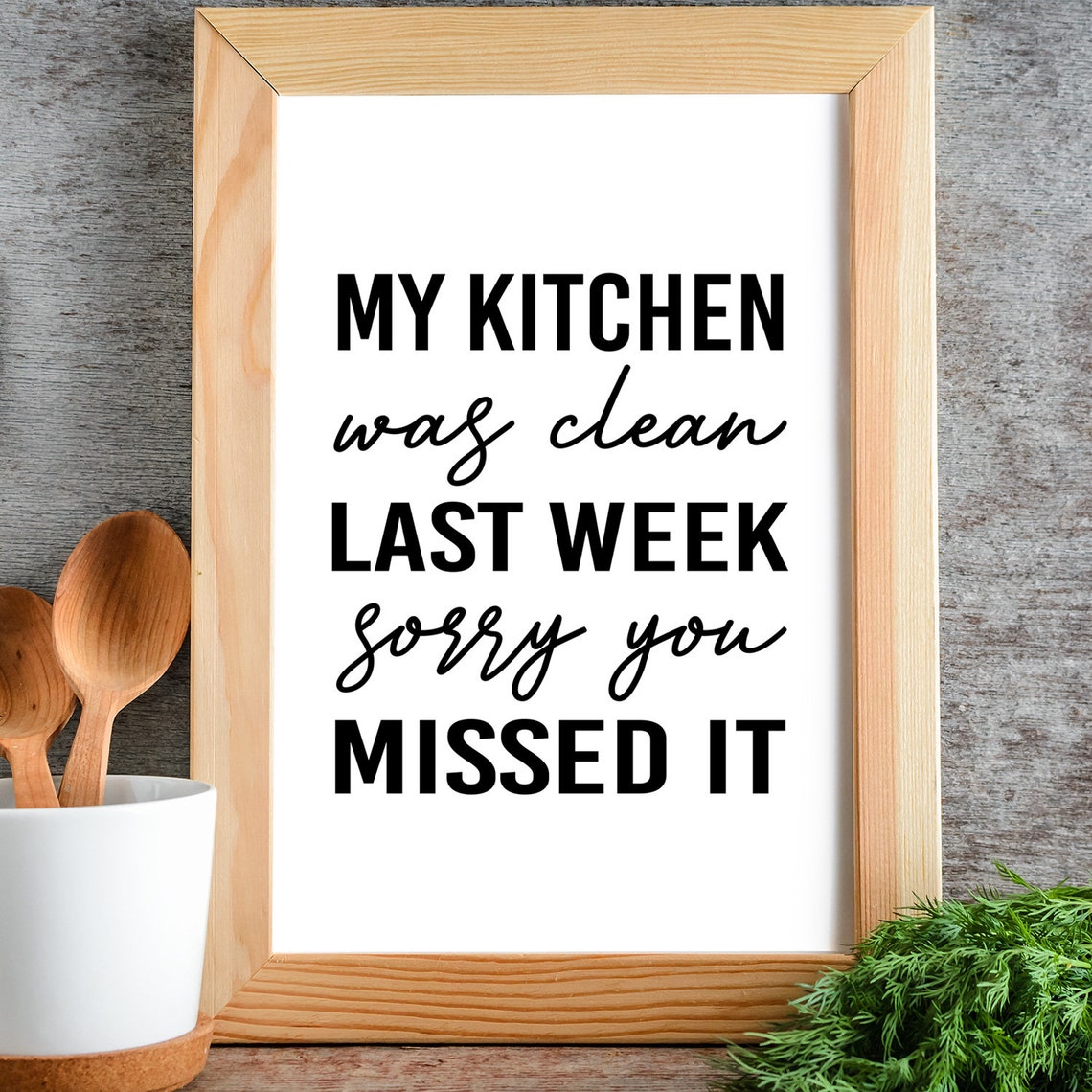 Funny Kitchen Quote Wall Decor Art Print Poster My Kitchen | Etsy
