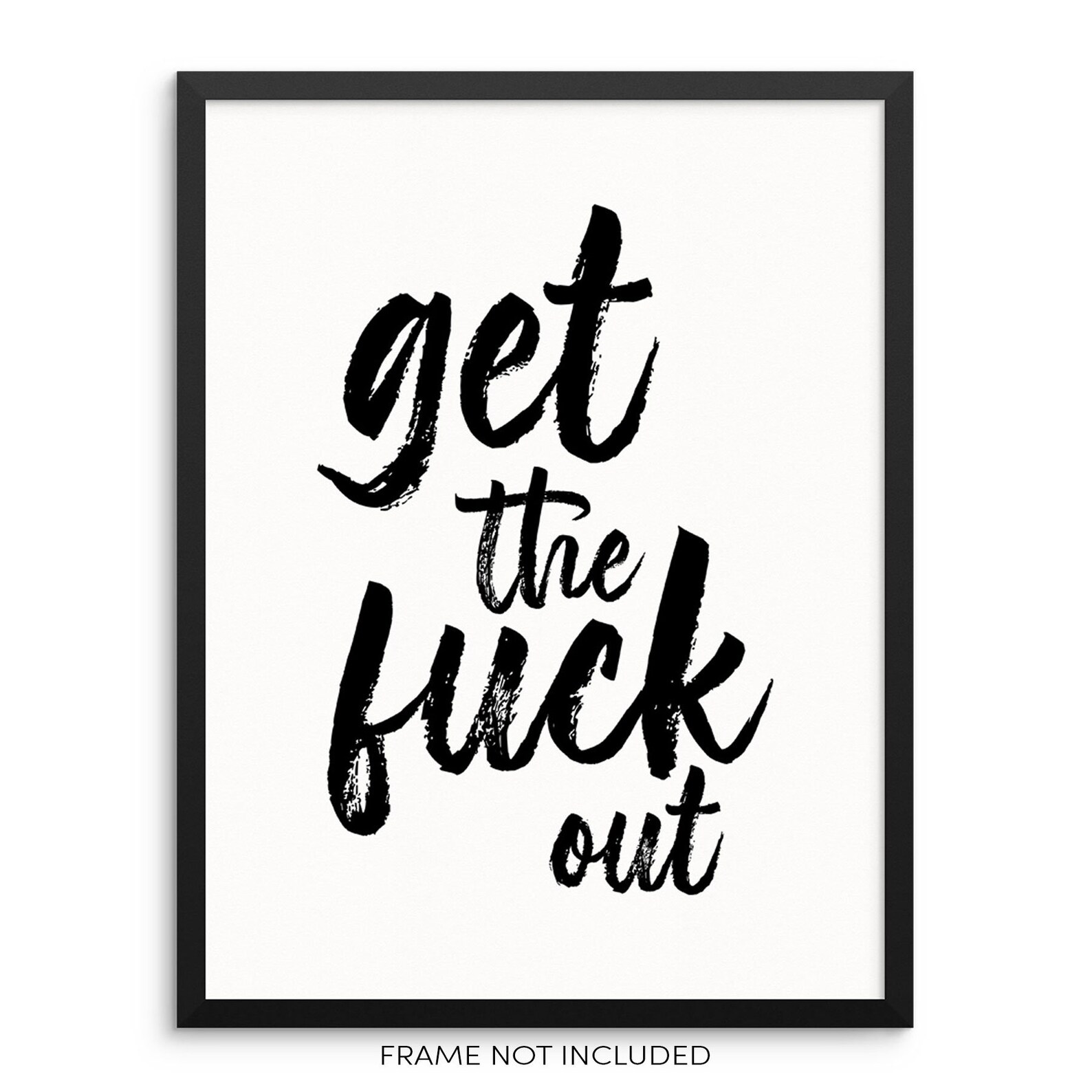 Funny Rude Entryway Sign Wall Decor Art Poster UNFRAMED Etsy
