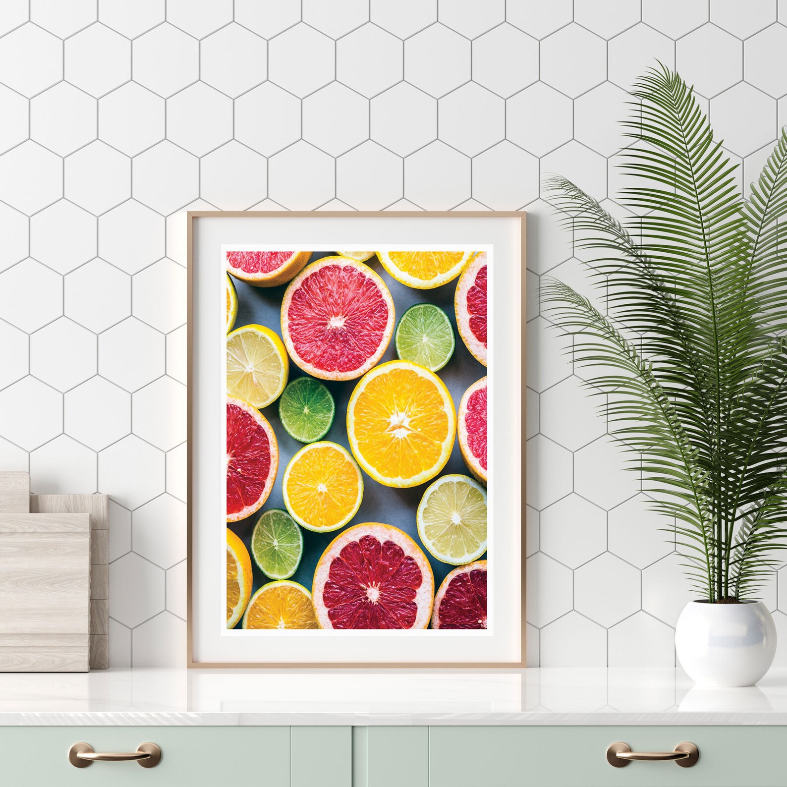 Citrus Fruit Kitchen Wall Art Print Poster Lemons Grapefruits Etsy