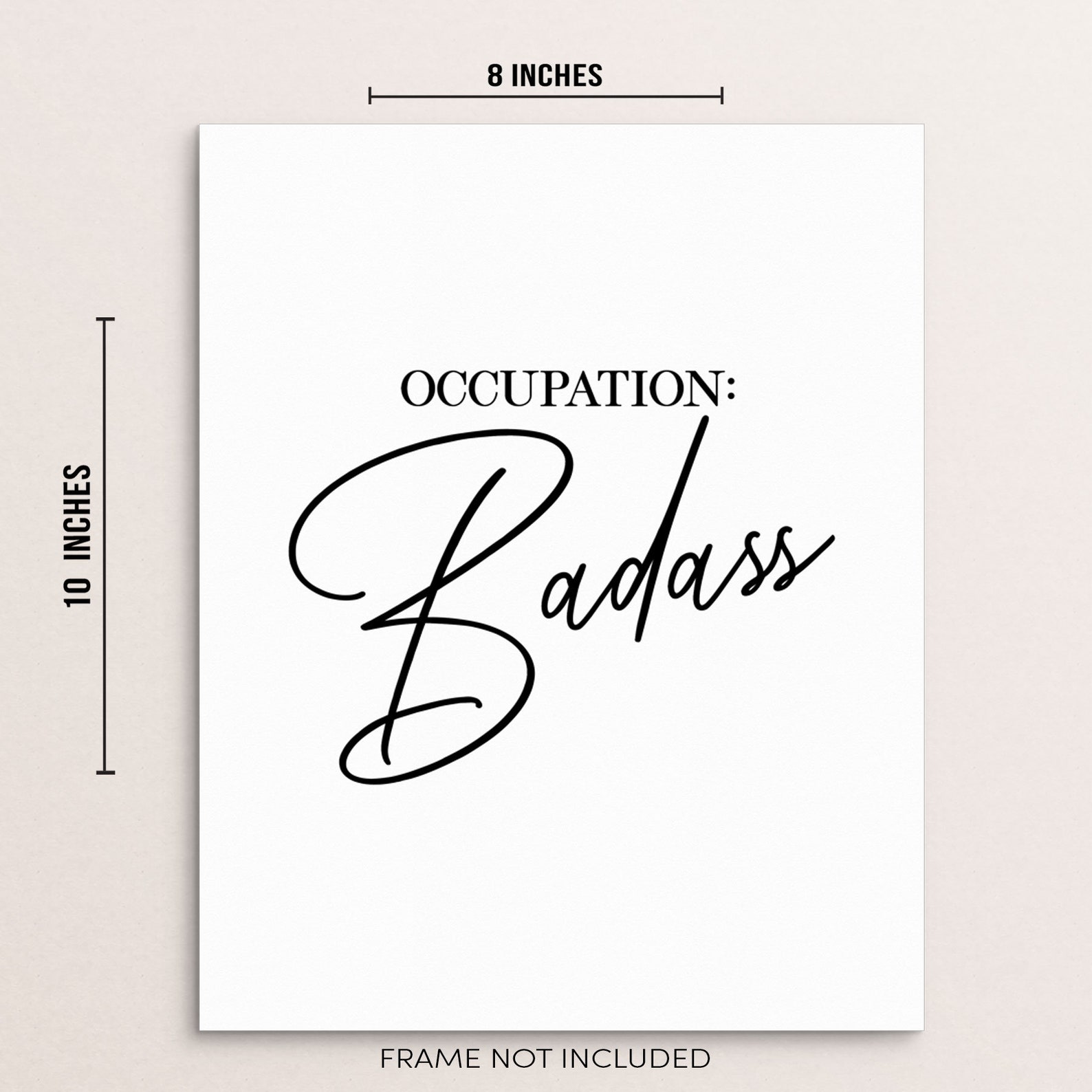 Inspirierender Spruch Kunstdruck Beruf Badass UNGERAHMT | Etsy