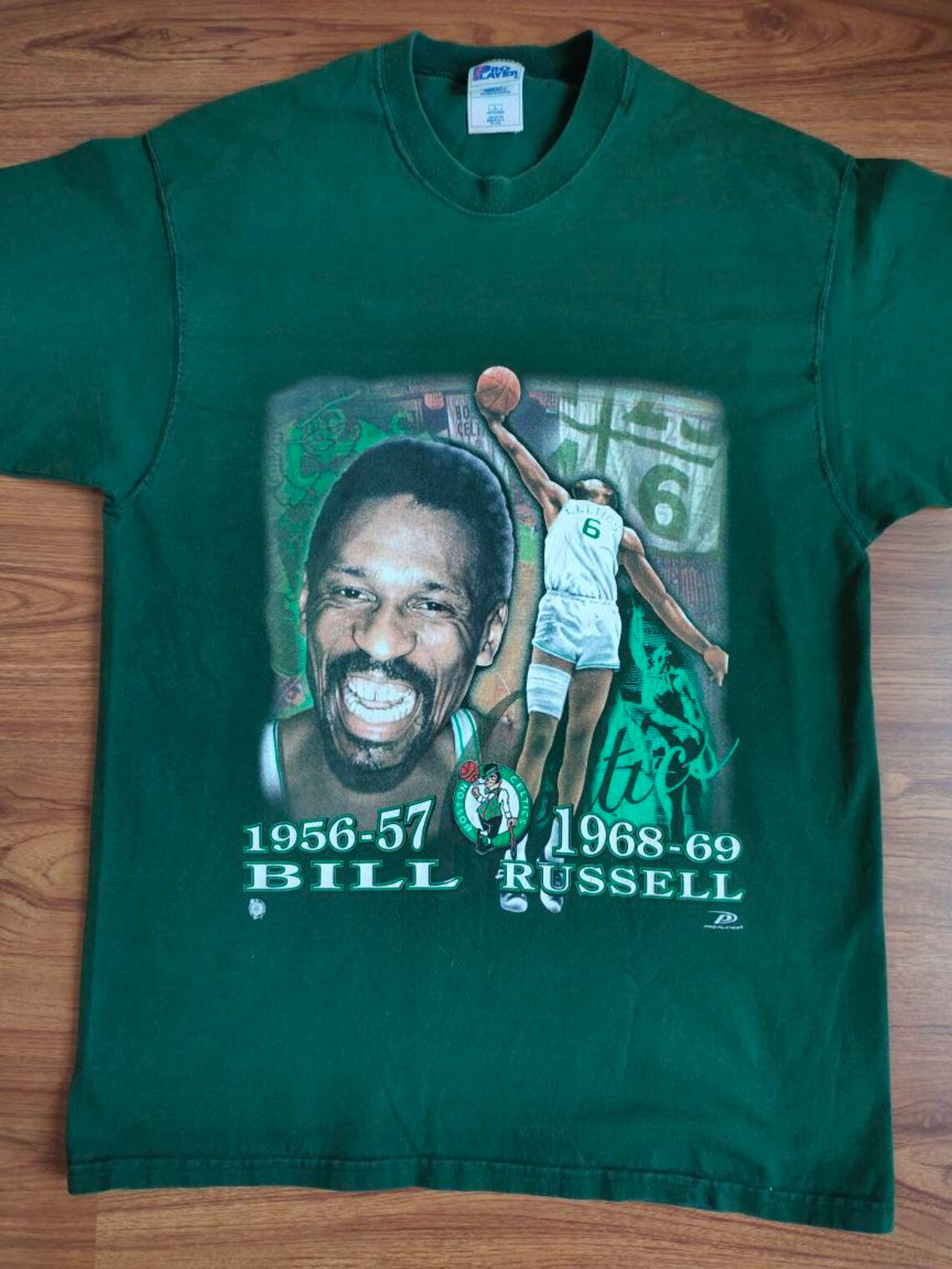 Rare Vintage Bill Russell 90's 2side t-shirt Basketball | Etsy
