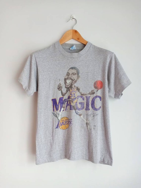 Vintage Magic Johnson caricature 80's t shirt sale