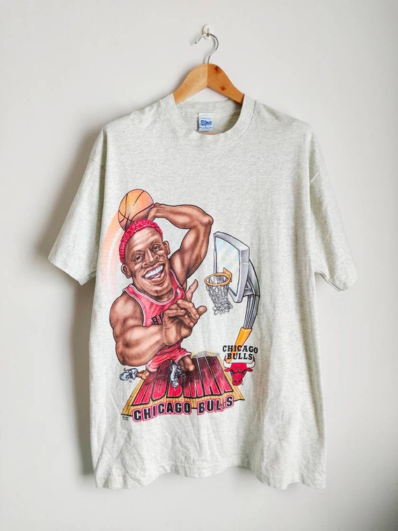 Vintage Dennis Rodman caricature 90's t-shirt Basketball | Etsy