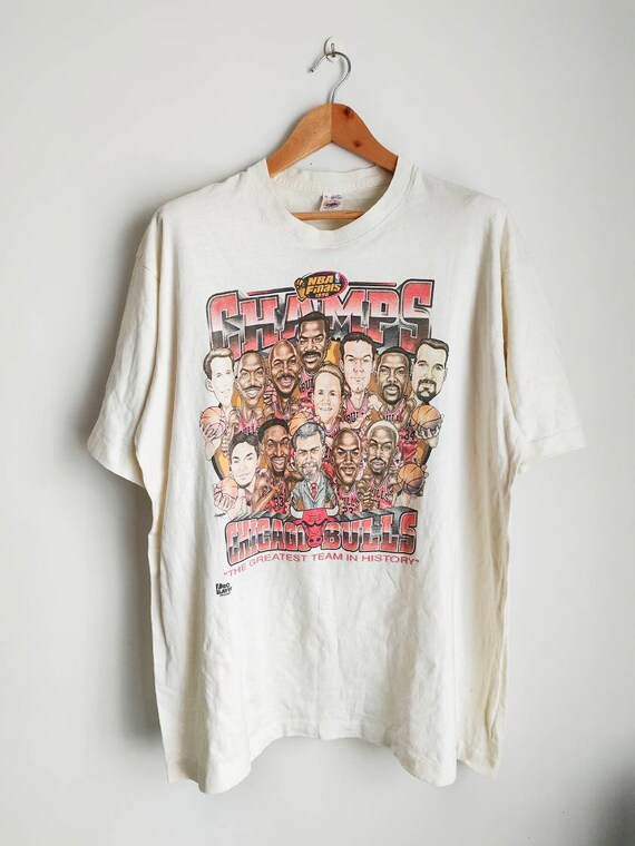 Vintage Chicago bulls Champions caricature 90's t shirt | Etsy