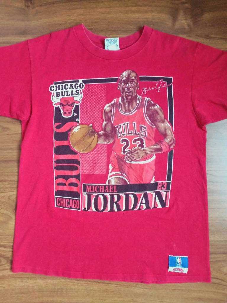 Vintage Michael Jordan caricature90's 2side t shirt | Etsy