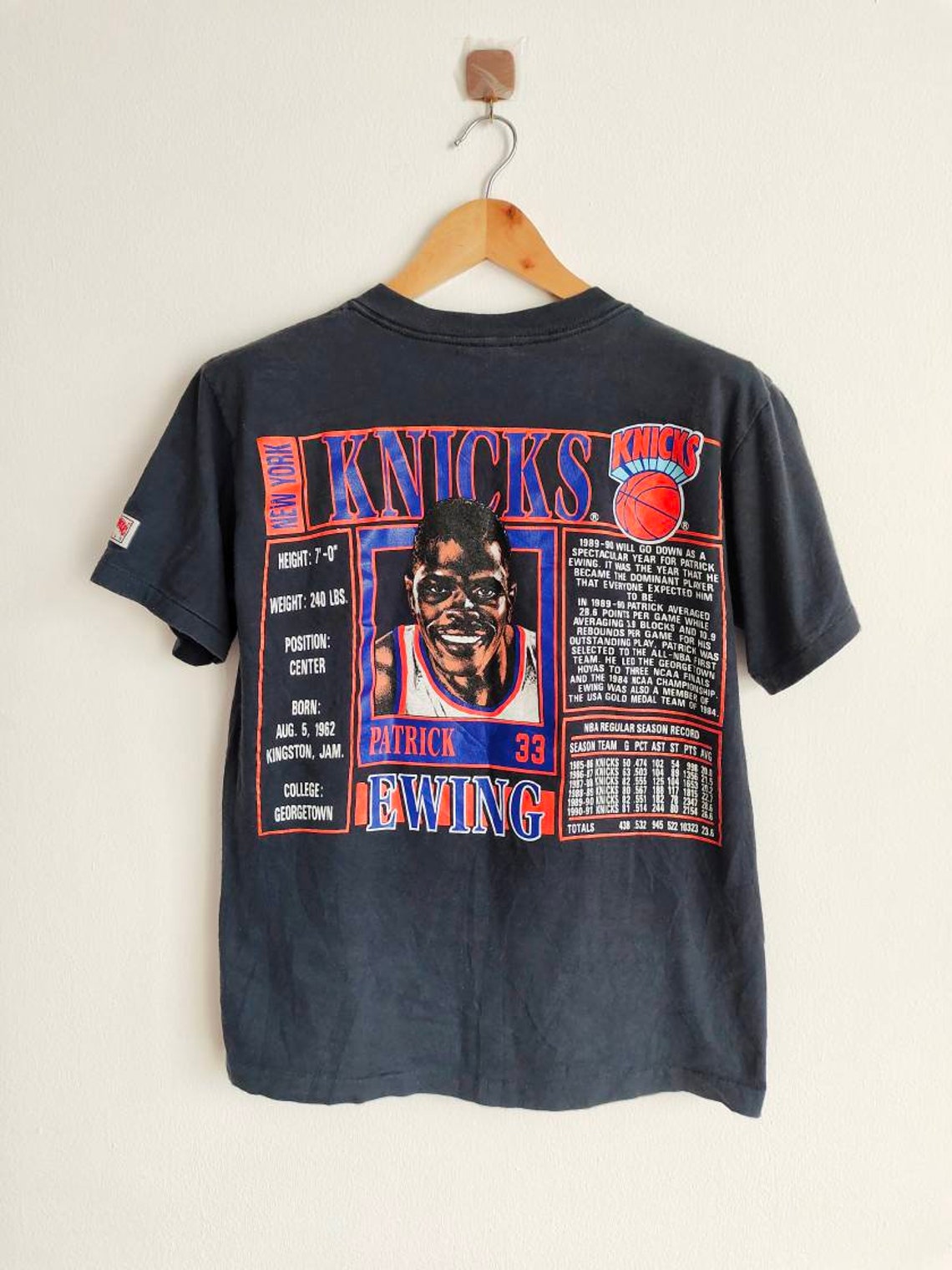 Rare Vintage Patrick Ewing caricature 90's 2side t-shirt | Etsy