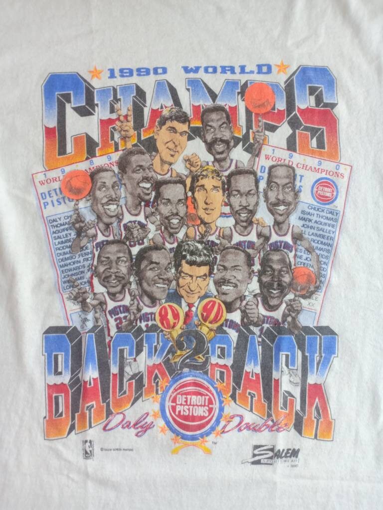 Vintage Detroit Piston caricature world champs 90's t | Etsy