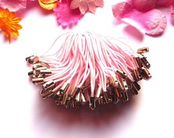 10 ties mobile straps pink 45mm