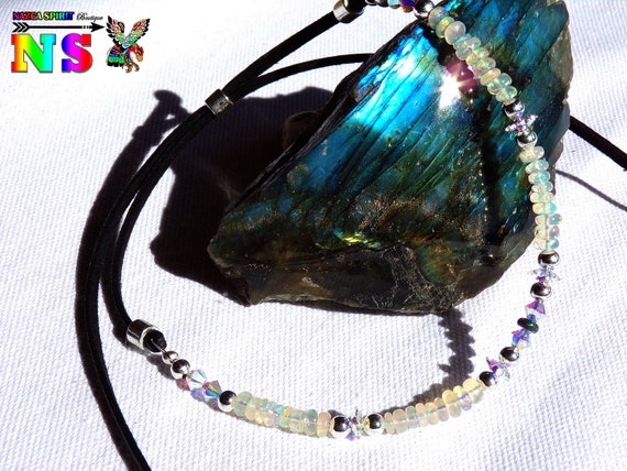 Sterling Silver Turquoise Fleur Collier Tour De Cou Fabriqué Avec Cristaux Swarovski