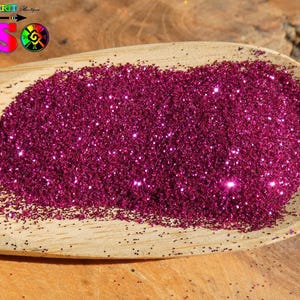 5 Grammes de Paillettes Fines Rose Fuchsia Ultra lumineuses, Paillettes Poudre 0.08 mm Fine, Nail Art, Loisirs Créatifs Résine Carterie