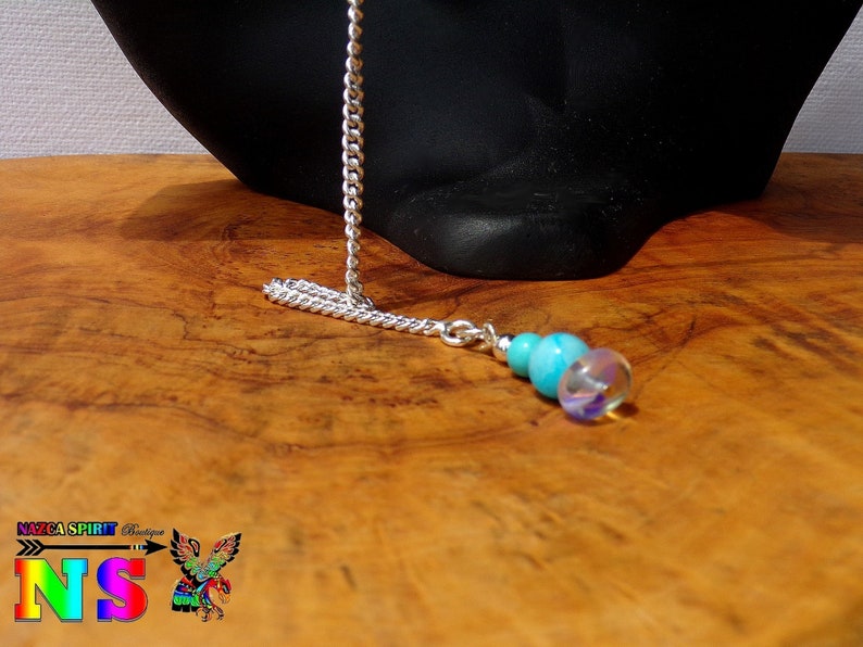 Pearl multicolored lampwork borosilicate pendant French craft creation Natural leather and silver adjustable boho necklace 925