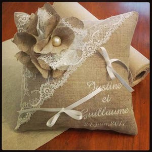 Visitez notre boutique, nombreux modèles disponibles. coussin d'alliances, coussin de mariage, porte-alliances personnalisé de votre choix image 6