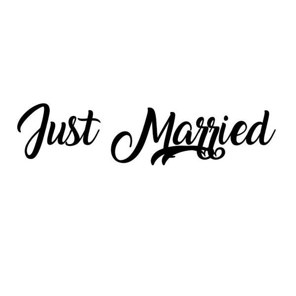 Stickers "Just Married 1 "pour déco mariage