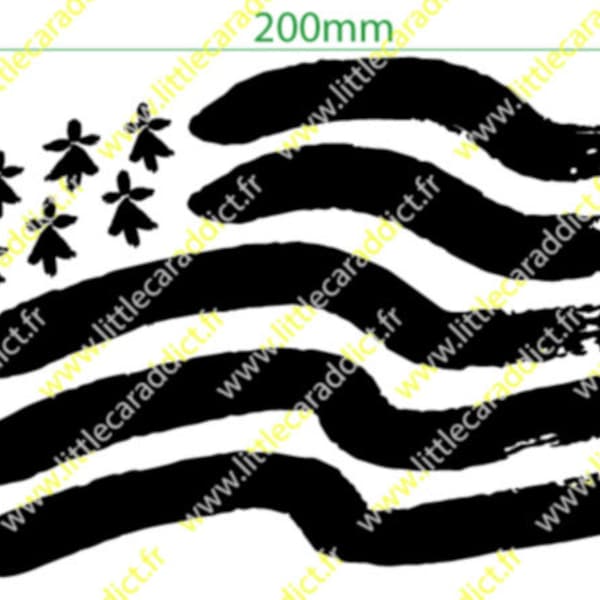 Stickers drapeau breton usée