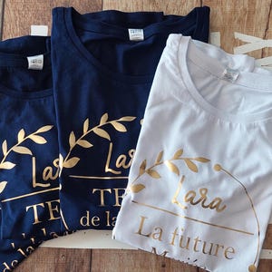 EVJF T-shirts with gold leaf crown on t-shirts and even photos, bride&#39;s team, bachelorette party, wedding