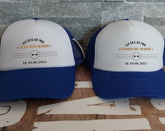 EVG caps, personalized caps, bachelor parties, first name caps and/or with event date, men's caps