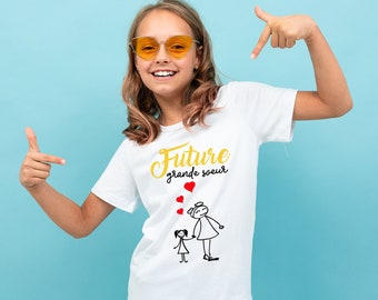 T-shirt future grande soeur , grande soeur et petite soeur.