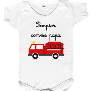 bodysuit baby Fireman like dad