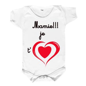 body de bebê personalizado, mensagem "Eu te amo" para personalizar sua escolha. Da avó para o pai etc...