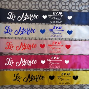 evjf scarves, several colored scarves, bachelorette party, wedding, party, gifts for evjf, bridal scarf image 3