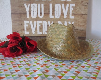 Straw and hand-braided hat with wide brim, Sun hat for men and women, beach/holiday hat, wedding hat